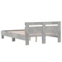 Cama con cabecero madera de ingeniería gris hormigón 135x190 cm de , Camas y somieres - Ref: Foro24-3207444, Precio: 136,49 €...
