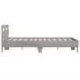 Sonoma-graues Holzwerkstoffbett mit Kopfteil 135 x 190 cm von , Betten und Lattenroste - Ref: Foro24-3207446, Preis: 138,51 €...