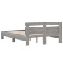 Sonoma-graues Holzwerkstoffbett mit Kopfteil 135 x 190 cm von , Betten und Lattenroste - Ref: Foro24-3207446, Preis: 140,71 €...
