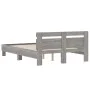 Sonoma-graues Holzwerkstoffbett mit Kopfteil 135 x 190 cm von , Betten und Lattenroste - Ref: Foro24-3207446, Preis: 138,51 €...