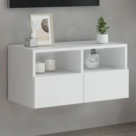 Weißer TV-Wandschrank aus Holzwerkstoff, 60 x 30 x 30 cm von , TV-Möbel - Ref: Foro24-836854, Preis: 42,37 €, Rabatt: %