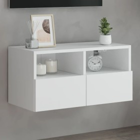 Weißer TV-Wandschrank aus Holzwerkstoff, 60 x 30 x 30 cm von , TV-Möbel - Ref: Foro24-836854, Preis: 44,67 €, Rabatt: %