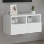 Weißer TV-Wandschrank aus Holzwerkstoff, 60 x 30 x 30 cm von , TV-Möbel - Ref: Foro24-836854, Preis: 44,67 €, Rabatt: %