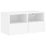 Weißer TV-Wandschrank aus Holzwerkstoff, 60 x 30 x 30 cm von , TV-Möbel - Ref: Foro24-836854, Preis: 44,67 €, Rabatt: %