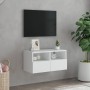 Weißer TV-Wandschrank aus Holzwerkstoff, 60 x 30 x 30 cm von , TV-Möbel - Ref: Foro24-836854, Preis: 44,67 €, Rabatt: %