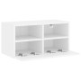 Weißer TV-Wandschrank aus Holzwerkstoff, 60 x 30 x 30 cm von , TV-Möbel - Ref: Foro24-836854, Preis: 44,67 €, Rabatt: %