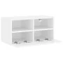 White engineered wood wall TV cabinet 60x30x30 cm by , TV Furniture - Ref: Foro24-836854, Price: 44,01 €, Discount: %