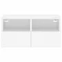 White engineered wood wall TV cabinet 60x30x30 cm by , TV Furniture - Ref: Foro24-836854, Price: 44,01 €, Discount: %