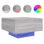 Coffee table with LED lights Sonoma gray 55x55x31 cm by , Coffee table - Ref: Foro24-836579, Price: 63,14 €, Discount: %