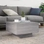 Coffee table with LED lights Sonoma gray 55x55x31 cm by , Coffee table - Ref: Foro24-836579, Price: 63,14 €, Discount: %