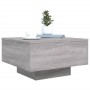 Coffee table with LED lights Sonoma gray 55x55x31 cm by , Coffee table - Ref: Foro24-836579, Price: 65,21 €, Discount: %