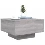 Coffee table with LED lights Sonoma gray 55x55x31 cm by , Coffee table - Ref: Foro24-836579, Price: 63,14 €, Discount: %