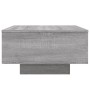 Coffee table with LED lights Sonoma gray 55x55x31 cm by , Coffee table - Ref: Foro24-836579, Price: 65,21 €, Discount: %