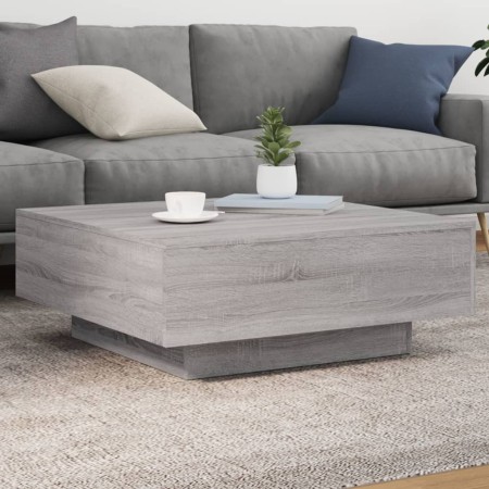 Couchtisch mit LED-Leuchten Sonoma grau 80x80x31 cm von , Couchtisch - Ref: Foro24-836593, Preis: 93,00 €, Rabatt: %