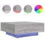 Coffee table with LED lights Sonoma gray 80x80x31 cm by , Coffee table - Ref: Foro24-836593, Price: 89,54 €, Discount: %