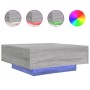 Couchtisch mit LED-Leuchten Sonoma grau 80x80x31 cm von , Couchtisch - Ref: Foro24-836593, Preis: 93,00 €, Rabatt: %
