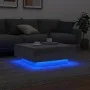 Coffee table with LED lights Sonoma gray 80x80x31 cm by , Coffee table - Ref: Foro24-836593, Price: 89,54 €, Discount: %