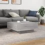 Coffee table with LED lights Sonoma gray 80x80x31 cm by , Coffee table - Ref: Foro24-836593, Price: 89,54 €, Discount: %