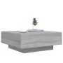 Coffee table with LED lights Sonoma gray 80x80x31 cm by , Coffee table - Ref: Foro24-836593, Price: 89,54 €, Discount: %