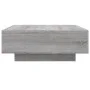 Coffee table with LED lights Sonoma gray 80x80x31 cm by , Coffee table - Ref: Foro24-836593, Price: 89,54 €, Discount: %