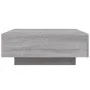 Coffee table with LED lights Sonoma gray 80x80x31 cm by , Coffee table - Ref: Foro24-836593, Price: 89,54 €, Discount: %