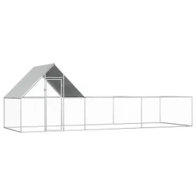 Galvanized steel chicken coop 6x2x2 m by vidaXL, Cages and habitats for small animals - Ref: Foro24-144557, Price: 208,13 €, ...