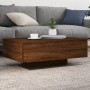 Coffee table with LED lights brown oak 85x55x31 cm by , Coffee table - Ref: Foro24-836615, Price: 64,15 €, Discount: %
