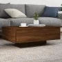 Mesa de centro con luces LED roble marrón 85x55x31 cm de , Mesas de centro - Ref: Foro24-836615, Precio: 62,05 €, Descuento: %