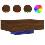 Coffee table with LED lights brown oak 85x55x31 cm by , Coffee table - Ref: Foro24-836615, Price: 64,15 €, Discount: %