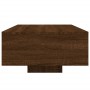 Coffee table with LED lights brown oak 85x55x31 cm by , Coffee table - Ref: Foro24-836615, Price: 64,15 €, Discount: %