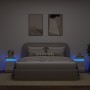 Mesitas de noche con luces LED 2 unidades blanco 35x39x55 cm de , Mesitas de noche - Ref: Foro24-836750, Precio: 122,94 €, De...