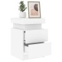 Bedside tables with LED lights 2 units white 35x39x55 cm by , Nightstands - Ref: Foro24-836750, Price: 116,11 €, Discount: %