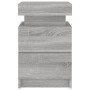 Bedside table with LED lights Sonoma gray 35x39x55 cm by , Nightstands - Ref: Foro24-836759, Price: 74,21 €, Discount: %