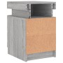 Bedside table with LED lights Sonoma gray 35x39x55 cm by , Nightstands - Ref: Foro24-836759, Price: 74,21 €, Discount: %