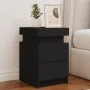 Nachttische mit LED-Beleuchtung 2 Einheiten schwarz 35x39x55 cm von , Nachttische - Ref: Foro24-836752, Preis: 106,58 €, Raba...