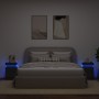 Mesitas de noche con luces LED 2 unidades negro 35x39x55 cm de , Mesitas de noche - Ref: Foro24-836752, Precio: 107,80 €, Des...