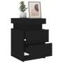 Nachttische mit LED-Beleuchtung 2 Einheiten schwarz 35x39x55 cm von , Nachttische - Ref: Foro24-836752, Preis: 106,58 €, Raba...