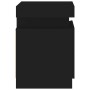 Mesitas de noche con luces LED 2 unidades negro 35x39x55 cm de , Mesitas de noche - Ref: Foro24-836752, Precio: 107,80 €, Des...