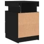 Nachttische mit LED-Beleuchtung 2 Einheiten schwarz 35x39x55 cm von , Nachttische - Ref: Foro24-836752, Preis: 106,58 €, Raba...