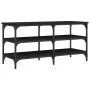 Black engineered wood shoe bench 100x38.5x49 cm by , Benches for halls and storage - Ref: Foro24-839043, Price: 62,64 €, Disc...