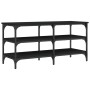 Schwarze Schuhbank aus Holzwerkstoff, 100 x 38,5 x 49 cm von , Bänke für Hallen und Lager - Ref: Foro24-839043, Preis: 63,31 ...