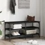 Black engineered wood shoe bench 100x38.5x49 cm by , Benches for halls and storage - Ref: Foro24-839043, Price: 62,64 €, Disc...