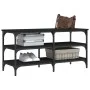 Black engineered wood shoe bench 100x38.5x49 cm by , Benches for halls and storage - Ref: Foro24-839043, Price: 62,64 €, Disc...