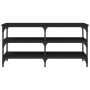 Black engineered wood shoe bench 100x38.5x49 cm by , Benches for halls and storage - Ref: Foro24-839043, Price: 63,31 €, Disc...