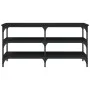 Black engineered wood shoe bench 100x38.5x49 cm by , Benches for halls and storage - Ref: Foro24-839043, Price: 62,64 €, Disc...