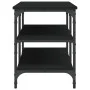 Black engineered wood shoe bench 100x38.5x49 cm by , Benches for halls and storage - Ref: Foro24-839043, Price: 62,64 €, Disc...