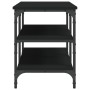 Schwarze Schuhbank aus Holzwerkstoff, 100 x 38,5 x 49 cm von , Bänke für Hallen und Lager - Ref: Foro24-839043, Preis: 63,31 ...