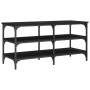 Schwarze Schuhbank aus Holzwerkstoff, 100 x 38,5 x 49 cm von , Bänke für Hallen und Lager - Ref: Foro24-839043, Preis: 63,31 ...