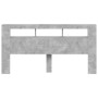Cabecero LED madera ingeniería gris hormigón 200x18,5x103,5 cm de , Cabeceros y pies de cama - Ref: Foro24-837368, Precio: 96...