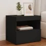 Nightstand with LED lights black 50x40x45 cm by , Nightstands - Ref: Foro24-836765, Price: 64,67 €, Discount: %